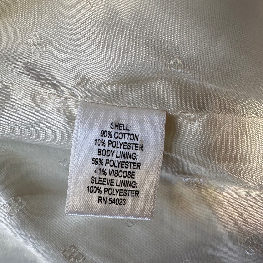 BANANA REPUBLIC TALL Yellow Black & White Tweed Zip Front Blazer Jacket | 6 Tall - Picture 10 of 13